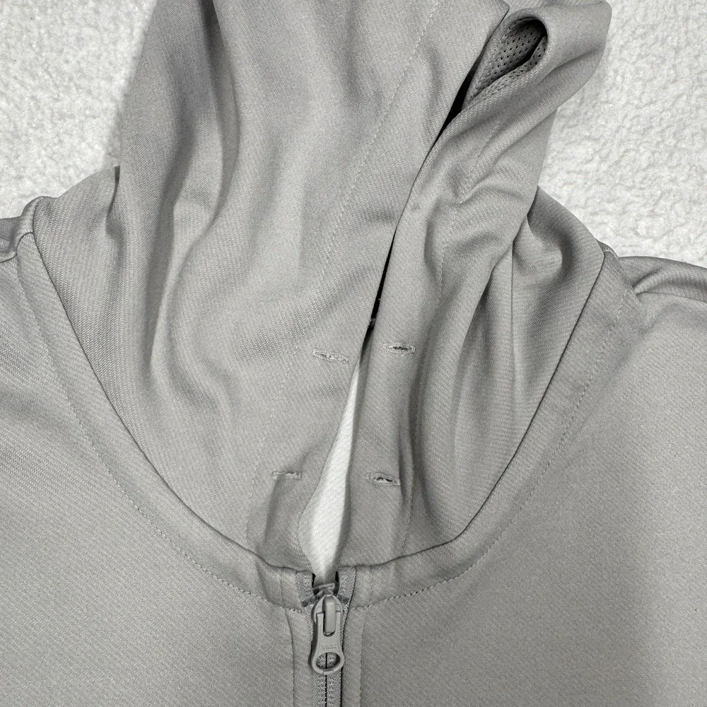 NWT Adidas Essentials Gray Full Zip Hoodie Hooded Sweater Track Jacket Men's 3XL